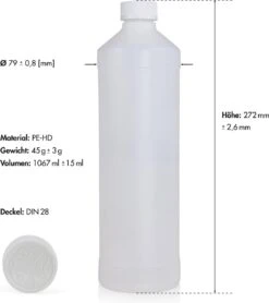 Isopropyl Alcohol - Isopropanol - IPA - Isopropyl - 99,9% Zuiver - 1000ml - Inclusief Trechter -HG Schoonmaak Verkoop 1067x1200
