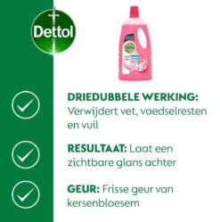 Dettol - Power & Fresh - Allesreiniger - Kersenbloesem - 8 X 1 Liter -HG Schoonmaak Verkoop 1189x1200