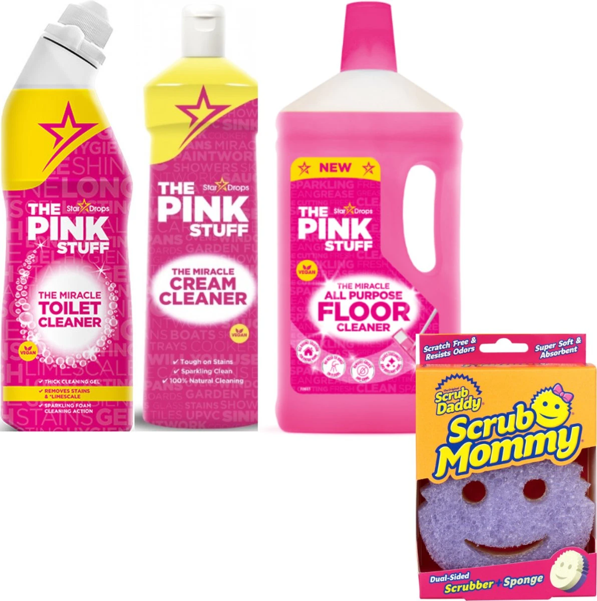 The Pink Stuff Cream Cleaner 500 Ml - The Pink Stuff All Purpose Floor Cleaner - The Pink Stuff Toilet Cleaner & The Original Scrub Mommy Paars 1 The Pink Stuff Cream Cleaner 500 Ml - The Pink Stuff All Purpose Floor Cleaner - The Pink Stuff Toilet Cleaner & The Original Scrub Mommy Paars