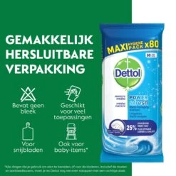 Dettol - Power & Fresh - Schoonmaakdoekjes - Oceaanfris - 4 X 80 Doekjes -HG Schoonmaak Verkoop 1196x1200