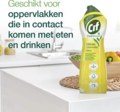 Cif CleanBoost Cream Citroen Schuurmiddel - 8 X 750 Ml - Voordeelverpakking -HG Schoonmaak Verkoop 1200x1118