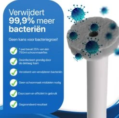RevoBrush 28x Crystal Clean Foaming Pads Navulling - WC Borstel Met Houder Vrijstaand -HG Schoonmaak Verkoop 1200x1184