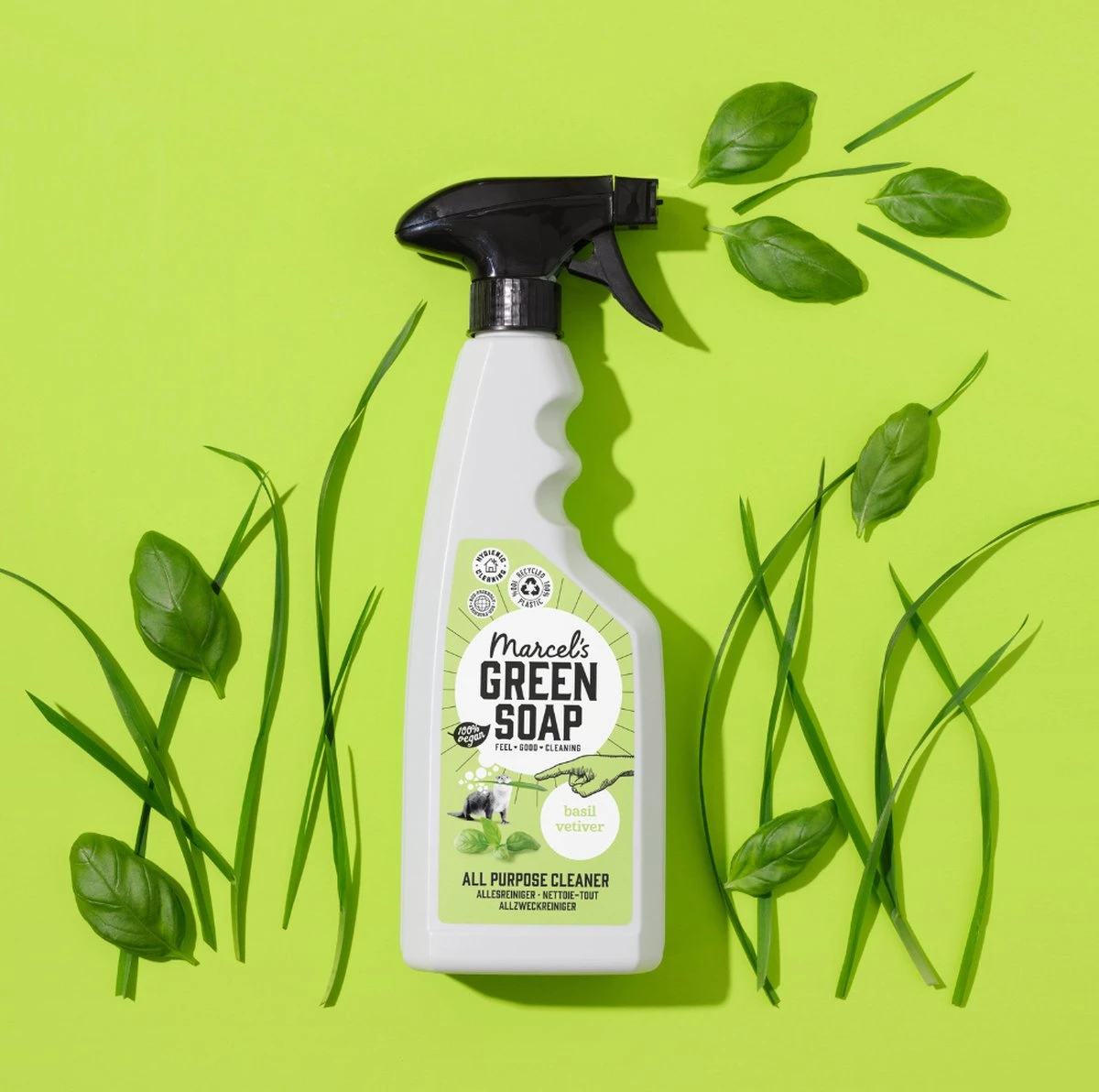 Marcel's Green Soap Allesreiniger Spray Basilicum & Vertivert Gras - 6 X 500 Ml 2 Marcel's Green Soap Allesreiniger Spray Basilicum & Vertivert Gras - 6 X 500 Ml - Afbeelding 2