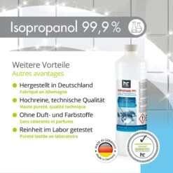 Isopropyl Alcohol - Isopropanol - IPA - Isopropyl - 99,9% Zuiver - 1000ml - Inclusief Trechter -HG Schoonmaak Verkoop 1200x1200 15