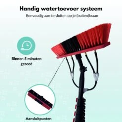 Cleanlix Telescoopsteel Met Borstel - Met Waterdoorvoer - Telescopische Wasborstel - Ramenwassen - Uitschuifbaar Tot 7,2 Meter -HG Schoonmaak Verkoop 1200x1200 531