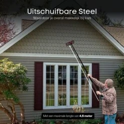 Merkloos Telescoopsteel Ramenwassen 4,6M - Met Borstel & Waterdoorvoer - Voor Ramen - Watertoevoer - Borstel -HG Schoonmaak Verkoop 1200x1200 542