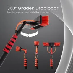 Merkloos Telescoopsteel Ramenwassen 4,6M - Met Borstel & Waterdoorvoer - Voor Ramen - Watertoevoer - Borstel -HG Schoonmaak Verkoop 1200x1200 545