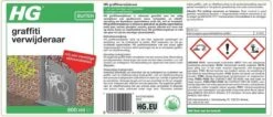 HG Graffitiverwijderaar - 600ml - Krachtig En Veilig - Biologisch Afbreekbaar -HG Schoonmaak Verkoop 1200x513