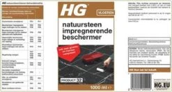 HG Natuursteen Impregnerende Beschermer (HG Product 32) - 1L - Tegen Het Intrekken Van Vuil - Ook Voor Granito En Marmer Composiet -HG Schoonmaak Verkoop 1200x640