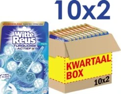 Witte Reus Turquoise Actief Toiletblok WC Blokjes Voordeelverpakking - 20 Stuks -HG Schoonmaak Verkoop 1200x931