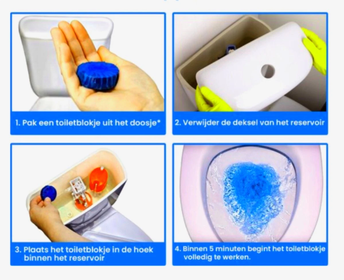 Merkloos Toiletblokjes Voor Inbouwreservoirs – WC-blokjes – Toiletblokken In Een Voordeelverpakking – 30 Stuks 6 Merkloos Toiletblokjes Voor Inbouwreservoirs – WC-blokjes – Toiletblokken In Een Voordeelverpakking – 30 Stuks - Afbeelding 6