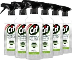 Cif Disinfect & Shine Original Desinfectie Spray - 6 X 500 Ml - Voordeelverpakking 12 Cif Disinfect & Shine Original Desinfectie Spray - 6 X 500 Ml - Voordeelverpakking -HG Schoonmaak Verkoop 1200x998