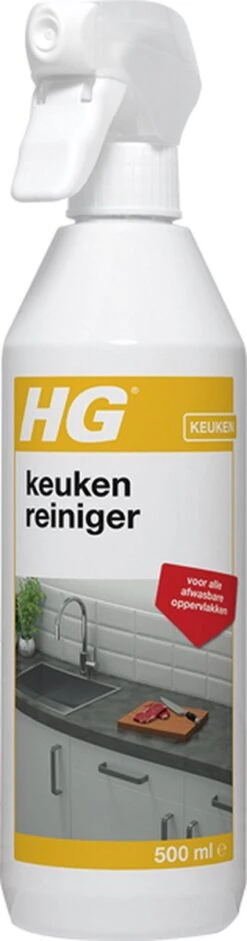 HG Keuken Reiniger - 500ml - Effectief En Hygiënisch - Voor Alle Afwasbare Oppervlakken -HG Schoonmaak Verkoop 315x1200 1