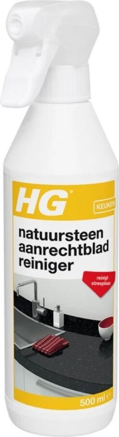 HG Natuurstenen Aanrechtbladreiniger - 500ml - Veilig In Gebruik - Streeploos Schoon - Dagelijkse Reiniging -HG Schoonmaak Verkoop 329x1200 3