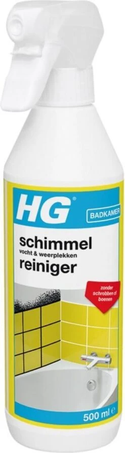 HG Schimmelreiniger - 500ml - De NR 1 Schimmelverwijderaar - Vernietigt De Hardnekkigste Schimmel - Geschikt Voor De Badkamer, Tegel-, Siliconenvoegen, Stucwerk -HG Schoonmaak Verkoop 331x1200