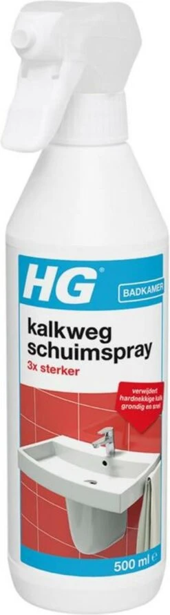 HG Kalkweg Schuimspray 3x Sterker - 500ml - Verwijdert Extreme Kalkresten - 100% Opgelost, 100% Resultaat -HG Schoonmaak Verkoop 333x1200 3