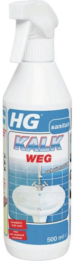 HG Kalkweg Schuimspray - 500ml - 100% Glans - Verwijdert En Voorkomt Kalk - Biologisch Afbreekbaar -HG Schoonmaak Verkoop 337x1200