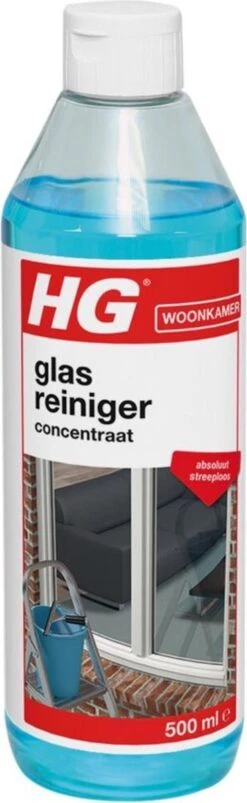 HG Glasreiniger Concentraat - 500ml - Reinigt Streeploos - De Keuze Van Professionele Glazenwassers -HG Schoonmaak Verkoop 369x1200