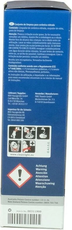 Bosch / Siemens Kookplaat Onderhoudsset - Onderhoudsset Voor Keramische Oppervlakken -HG Schoonmaak Verkoop 377x1200 2