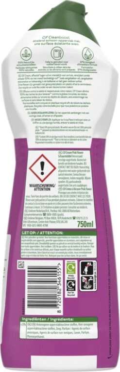 Cif CleanBoost Cream Pink Schuurmiddel - 8 X 750 Ml - Voordeelverpakking -HG Schoonmaak Verkoop 390x1200 2