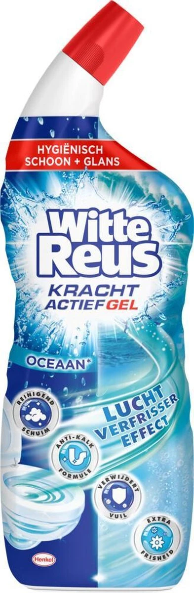 Witte Reus Toiletreiniger - Kracht Actief Gel Oceaan - Voordeelverpakking 10 X 700ml 3 Witte Reus Toiletreiniger - Kracht Actief Gel Oceaan - Voordeelverpakking 10 X 700ml - Afbeelding 3