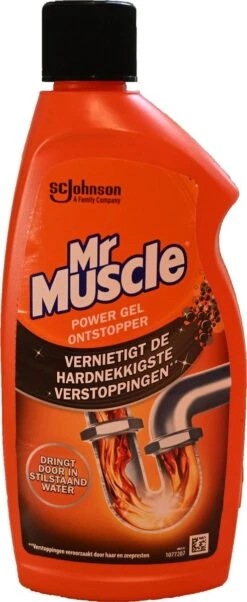 3x Mr. Muscle Power Gel Ontstopper 500 Ml -HG Schoonmaak Verkoop 492x1200