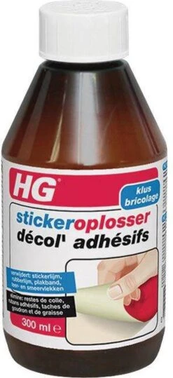 HG Stickerverwijderaar - 300ml - Eenvoudig In Gebruik - 100% Lijmrestenverwijdering -HG Schoonmaak Verkoop 550x1200