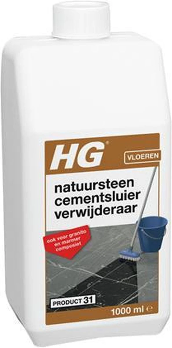 HG Natuursteen Cement- & Kalksluier Verwijderaar (HG Product 31) - 1L - Veilig In Gebruik 1 HG Natuursteen Cement- & Kalksluier Verwijderaar (HG Product 31) - 1L - Veilig In Gebruik