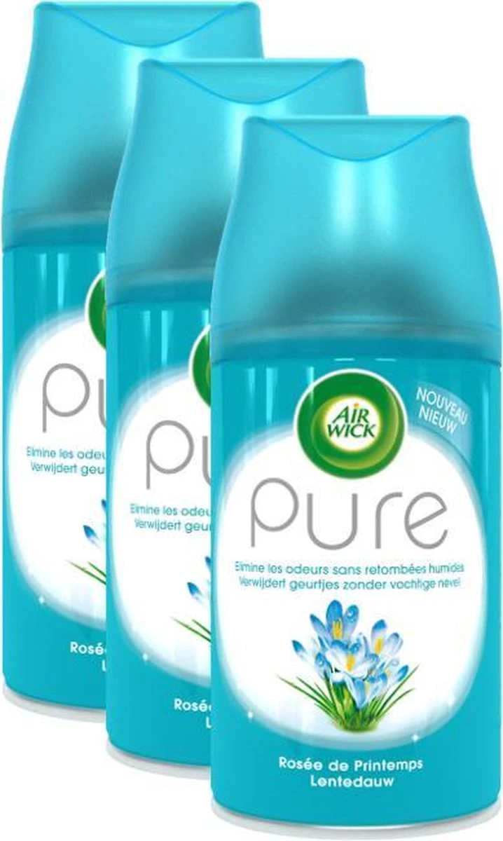 Air Wick Freshmatic Automatische Spray - Luchtverfrisser - Pure Lentedauw Navulling - 3 Stuks 7 Air Wick Freshmatic Automatische Spray - Luchtverfrisser - Pure Lentedauw Navulling - 3 Stuks - Afbeelding 7