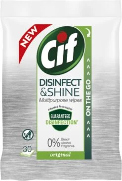 Cif Disinfect & Shine Wipes Original Desinfectie Schoonmaakdoekjes - 12 X 30 Doekjes - Voordeelverpakking -HG Schoonmaak Verkoop 811x1200