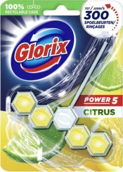Glorix Power 5 Toiletblokken - Citroen - 9 Stuks - Voordeelverpakking -HG Schoonmaak Verkoop 861x1200 1