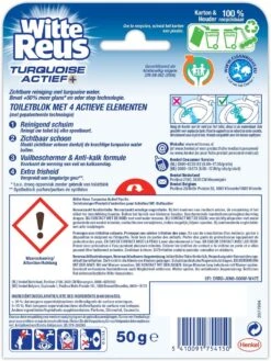 Witte Reus Turquoise Actief Toiletblok - Pacific - WC Blokjes Voordeelverpakking - 10 Stuks -HG Schoonmaak Verkoop 901x1200