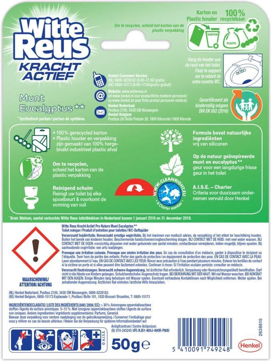 Witte Reus Pro Nature Munt Eucalyptus - 10 Stuks 12 Witte Reus Pro Nature Munt Eucalyptus - 10 Stuks - Afbeelding 12