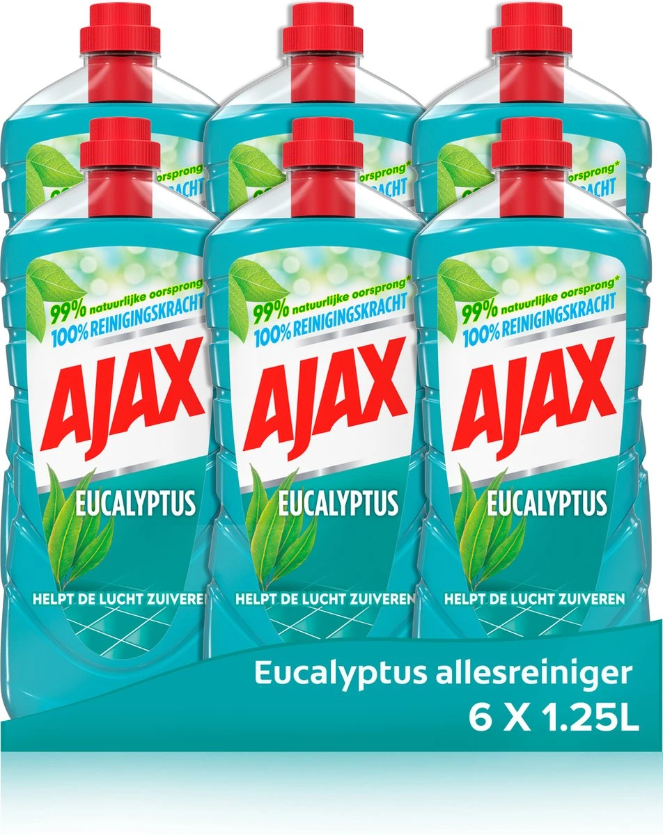 Ajax® Ajax Allesreiniger Eucalyptus 6 X 1.25L - Voordeelverpakking 1 Ajax® Ajax Allesreiniger Eucalyptus 6 X 1.25L - Voordeelverpakking