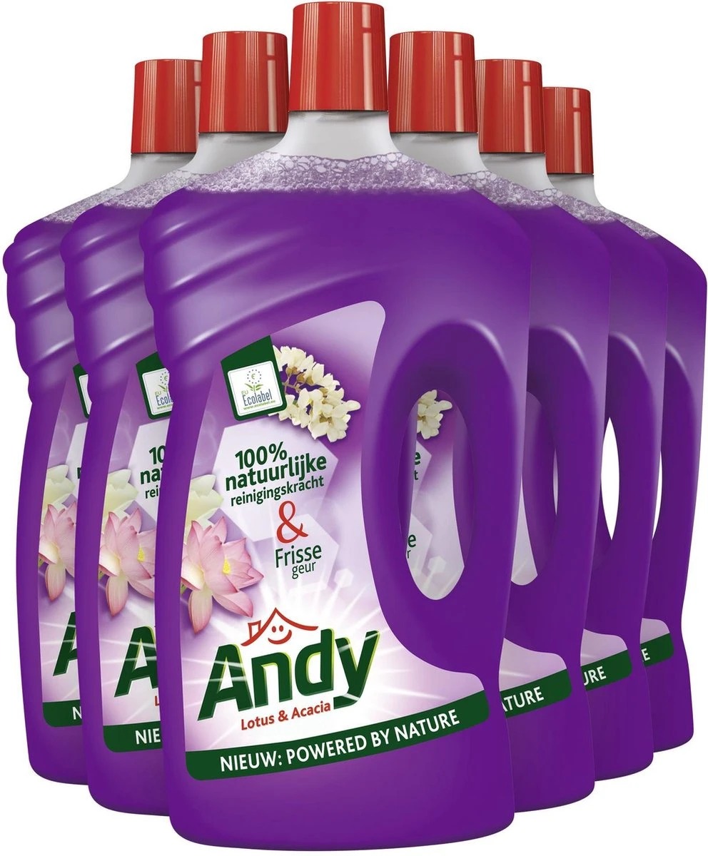 Andy Lotus & Acacia Allesreiniger - 6 X 1L - Voordeelverpakking 2 Andy Lotus & Acacia Allesreiniger - 6 X 1L - Voordeelverpakking - Afbeelding 2